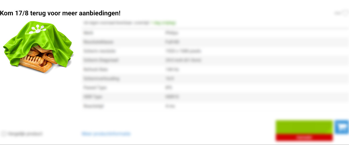 Meer producten later